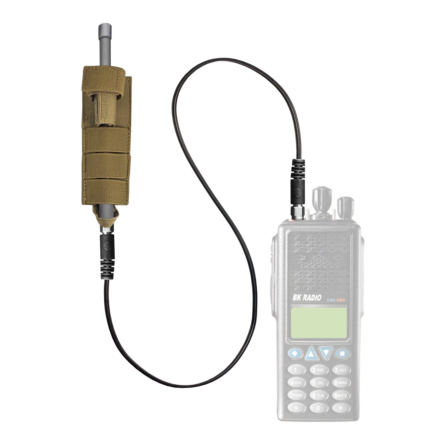 Tactical Antenna Relocation Kit(Black, Tan, or Green) - Bendix King(BK Radio) KNG & KNG2 Radios