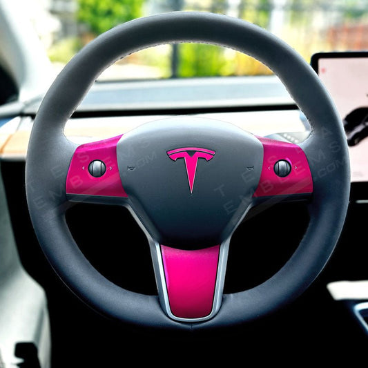 KPMF Momentum Pink Tesla Steering Wheel Wrap | MY 2019-'25