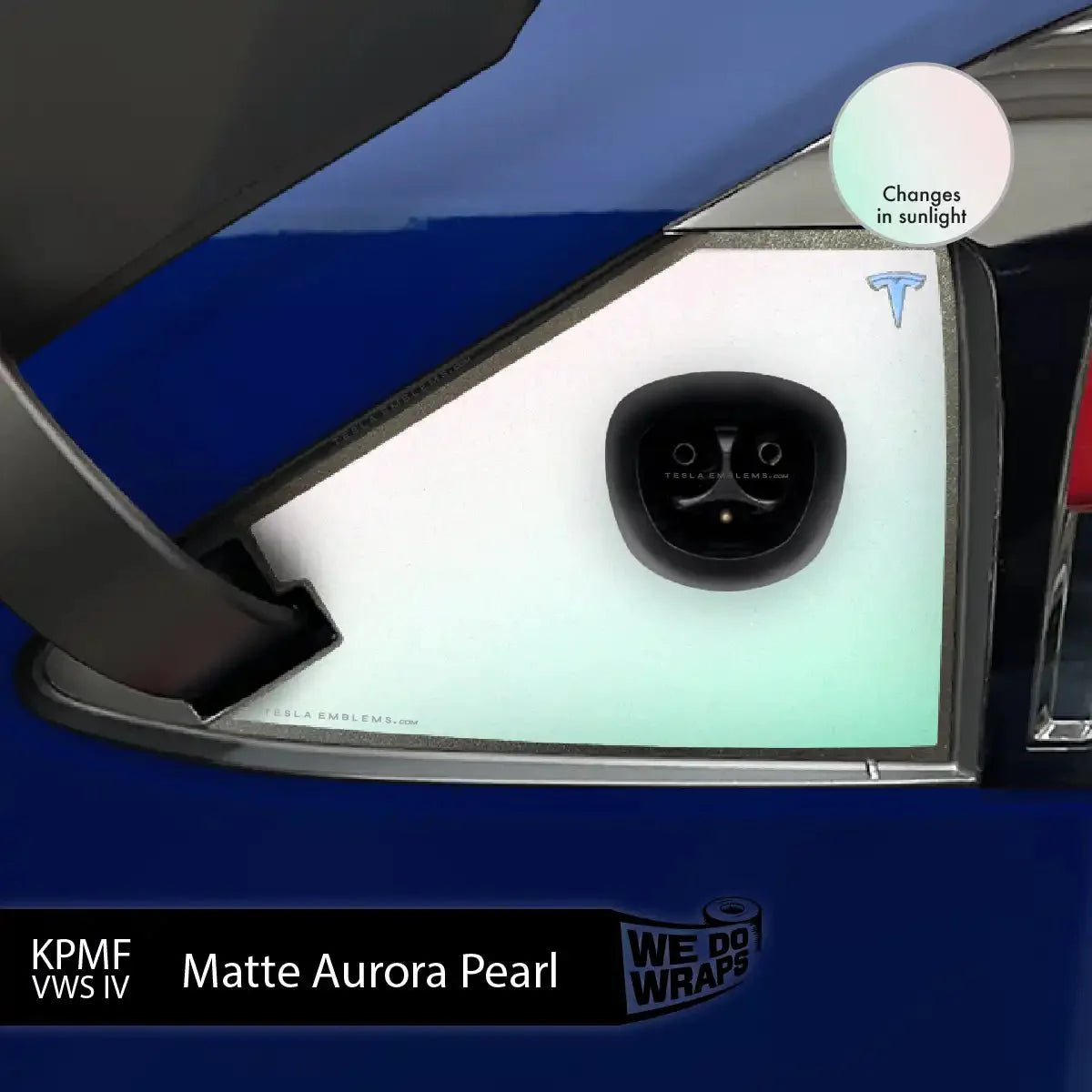 KPMF Matte Aurora Pearl Tesla Charge Port Wrap | Model X
