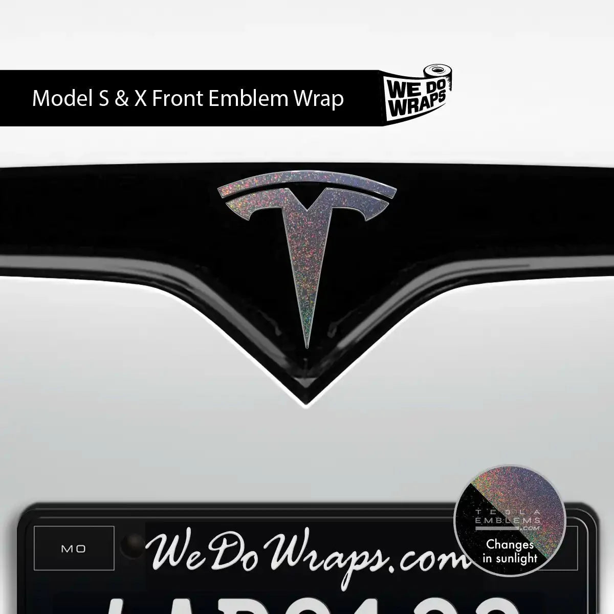 KPMF Morpheus Black Tesla Emblem Decals (Front + Back) | Model X