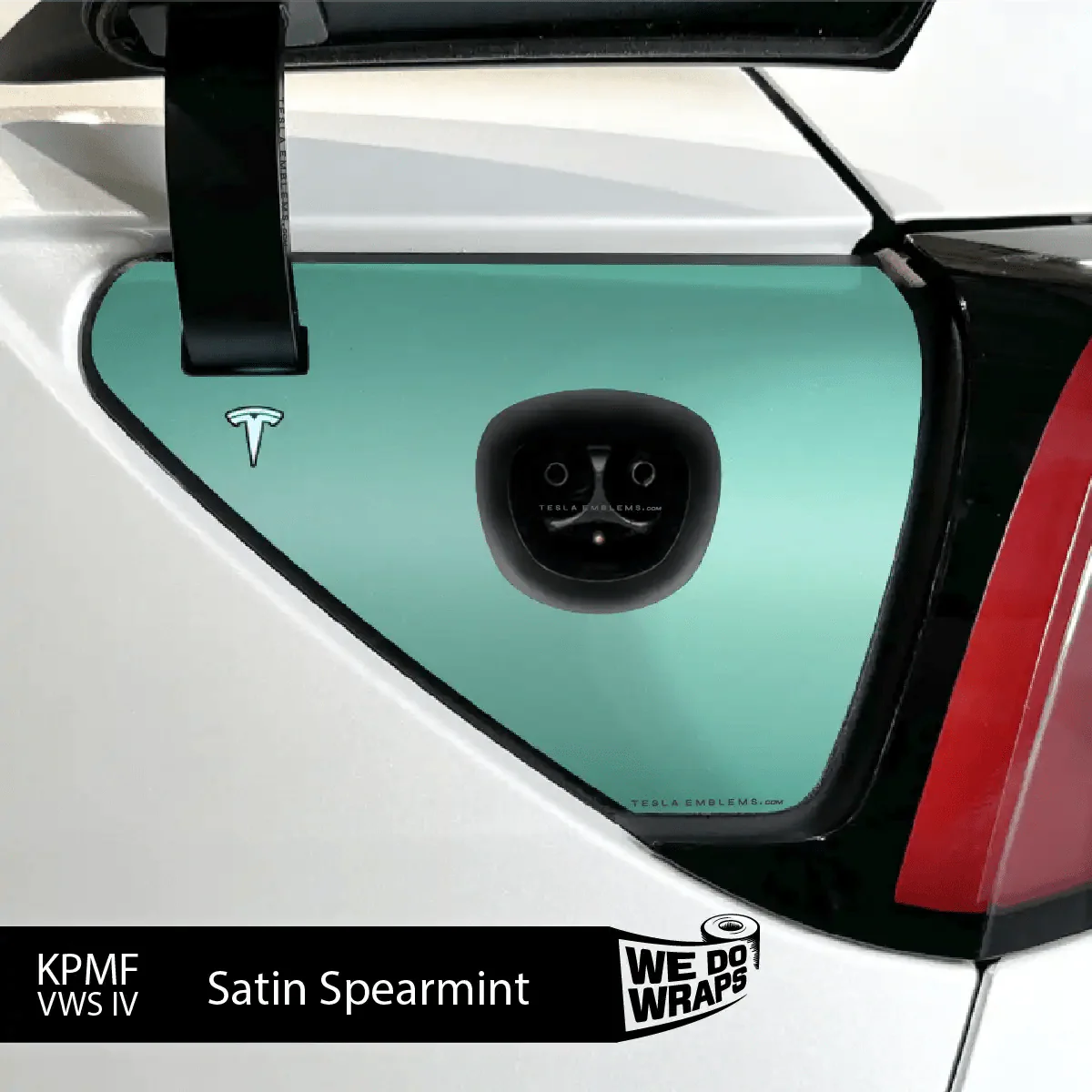 KPMF Satin Spearmint Tesla Charge Port Wrap | Model Y