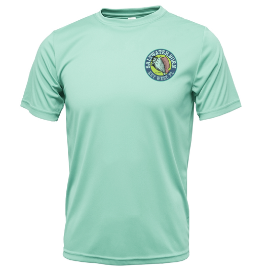 Key West, FL "All For Rum and Rum For All" Men's Short Sleeve UPF 50+ Dry-Fit Shirt