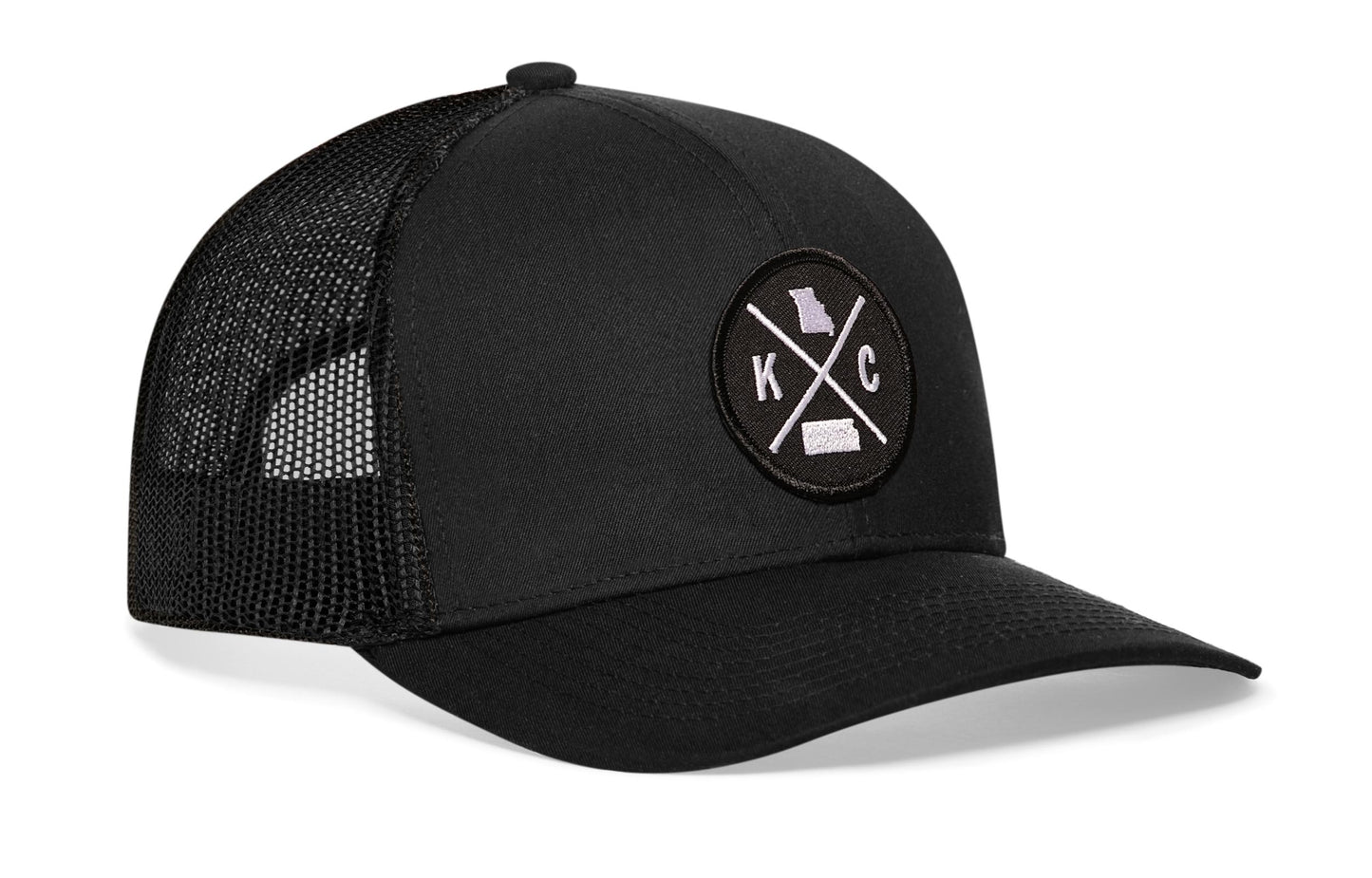 Kansas City Trucker Hat  |  Black KC X Snapback