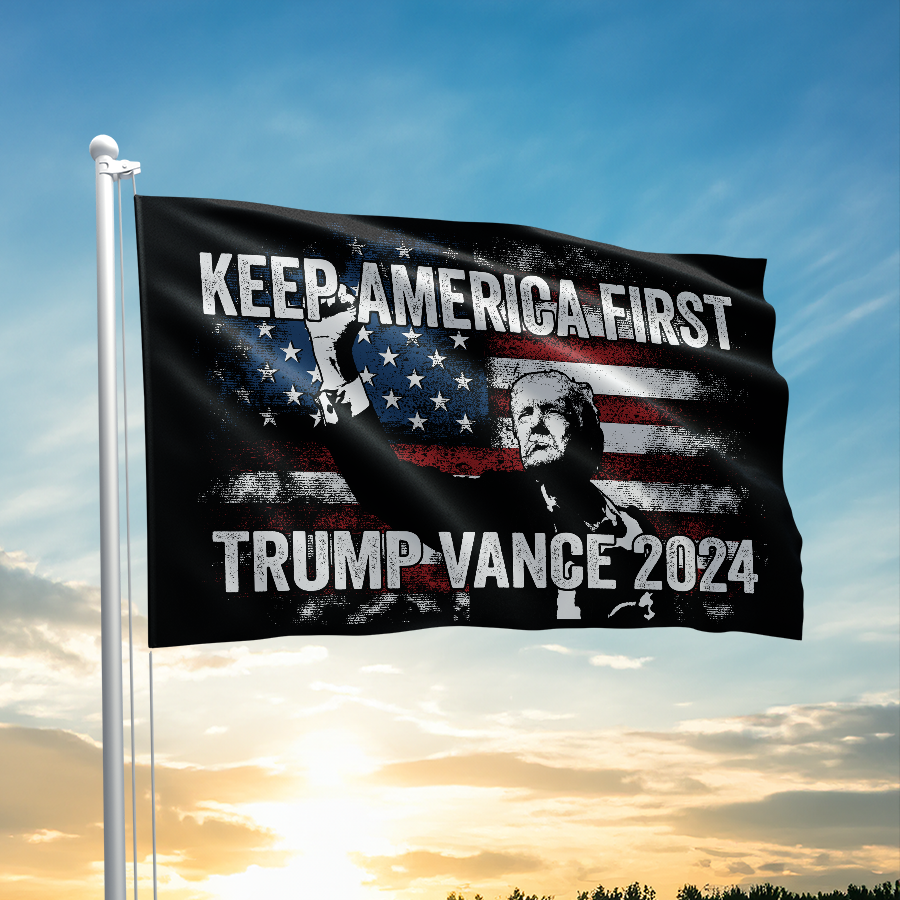 Trump Vance - Keep America First Flag - 2922