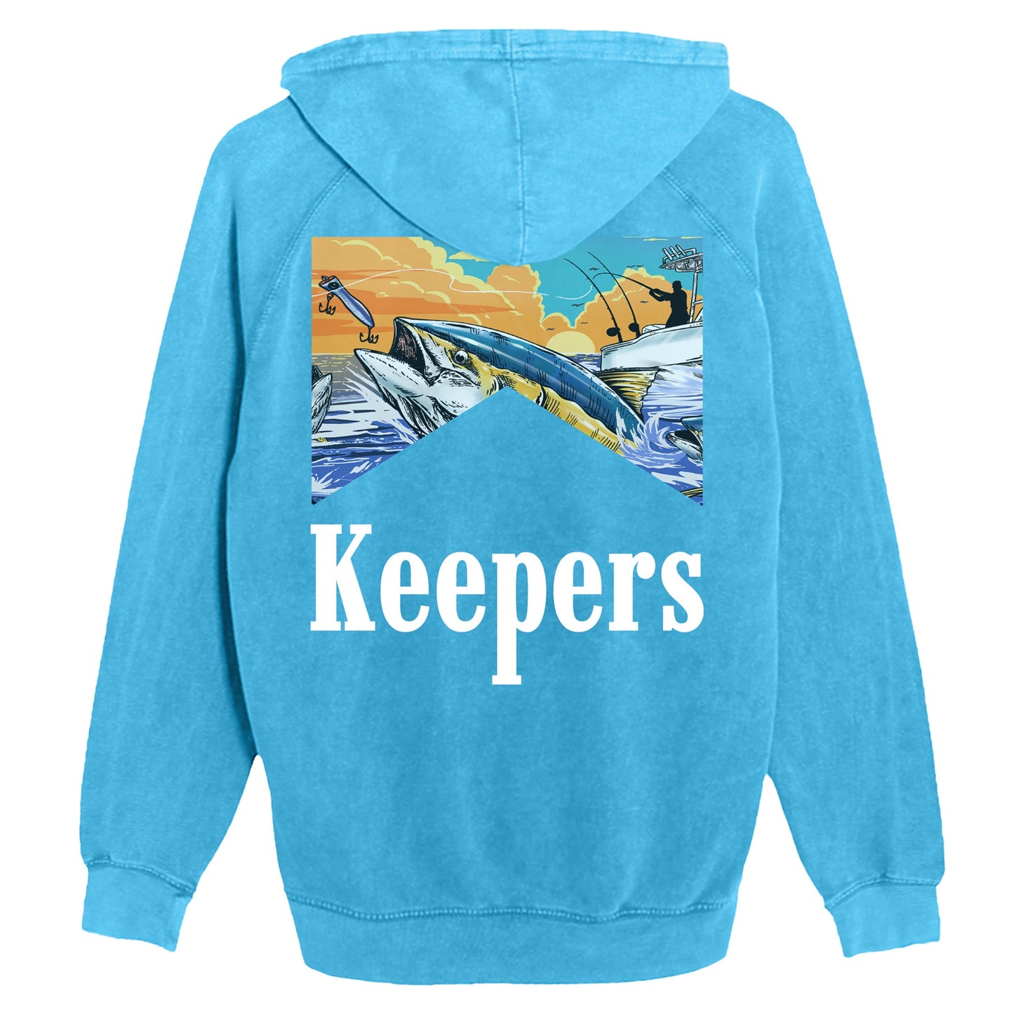 Run & Gun Washed Blue Hoodie