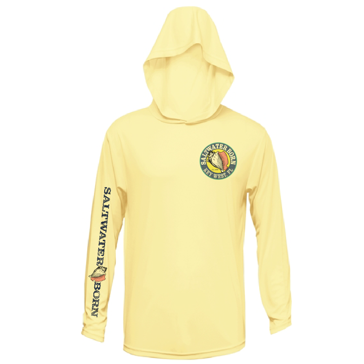Key West, FL Realistic Turtle Long Sleeve UPF 50+ Dry-Fit Hoodie