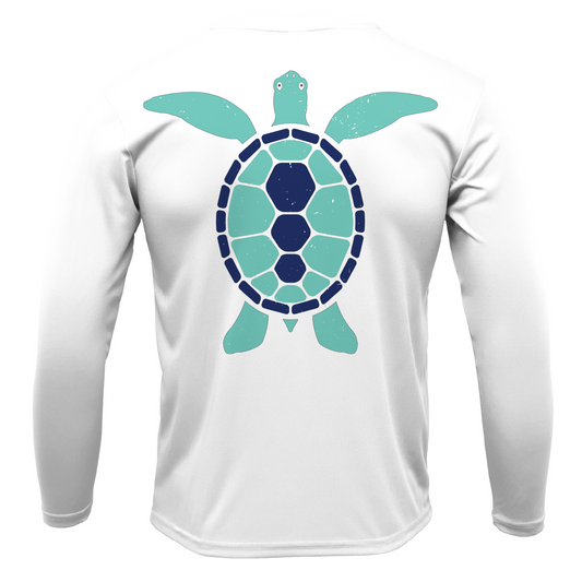 Key West, FL Turtle Men's Long Sleeve UPF 50+ Dry-Fit Shirt