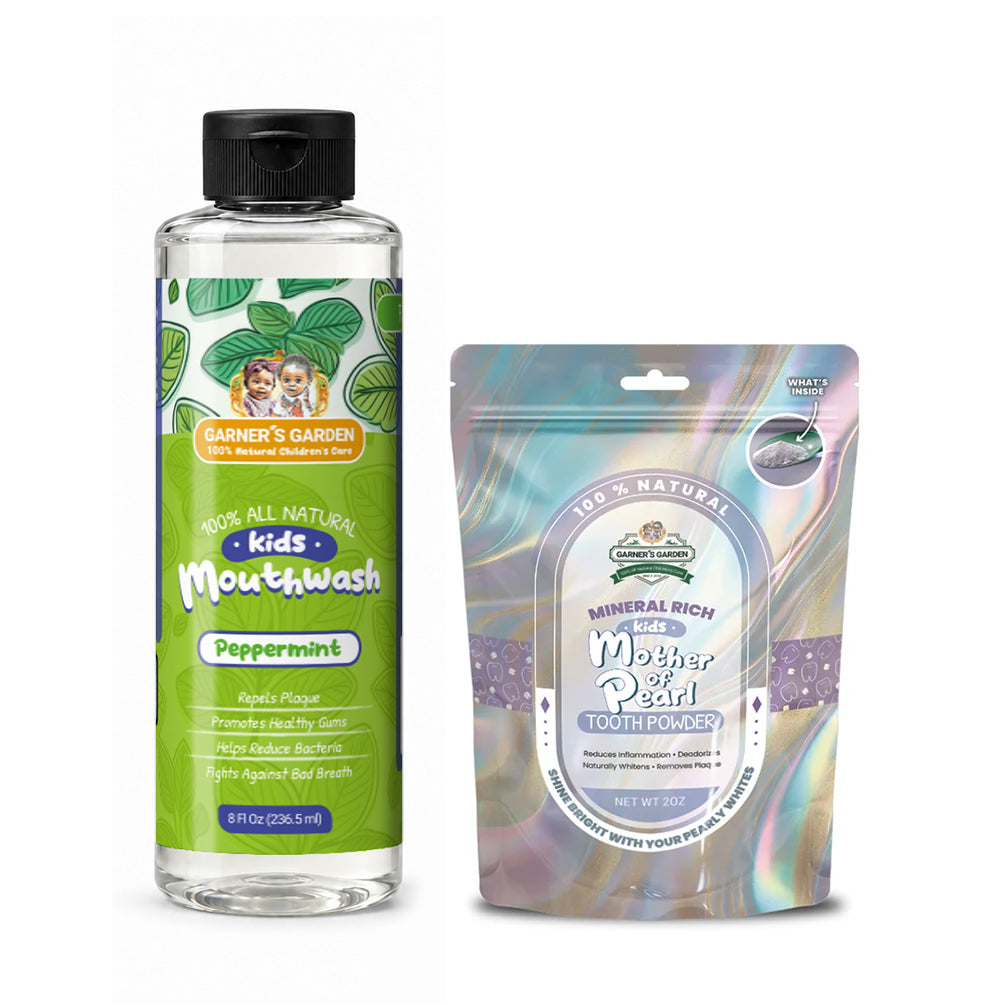 Kid's Mouthwash and Tooth Powder Package