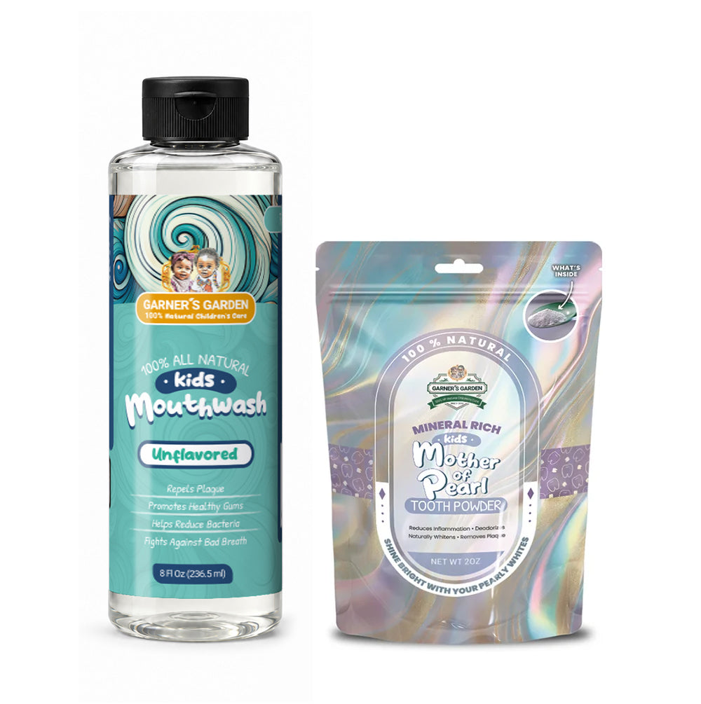 Kid's Mouthwash and Tooth Powder Package
