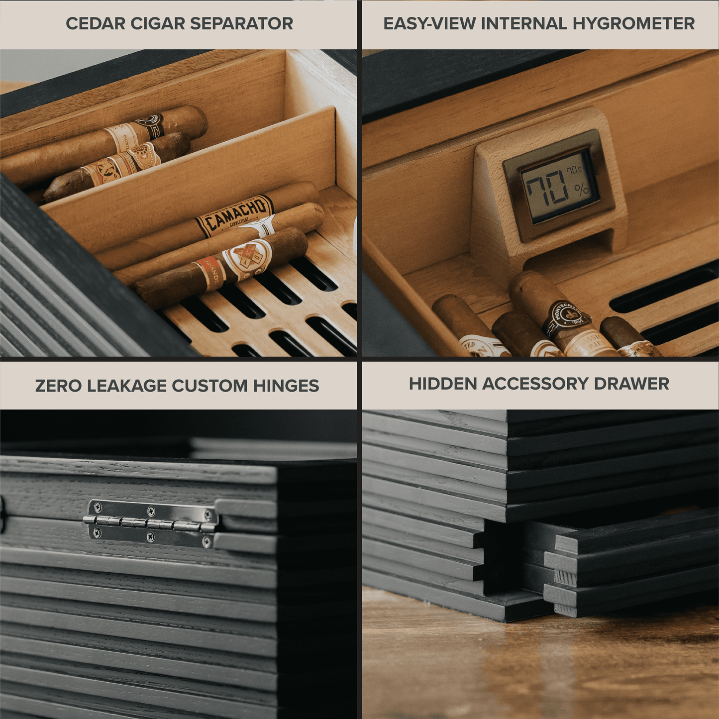 KOBI Glass Top Humidor