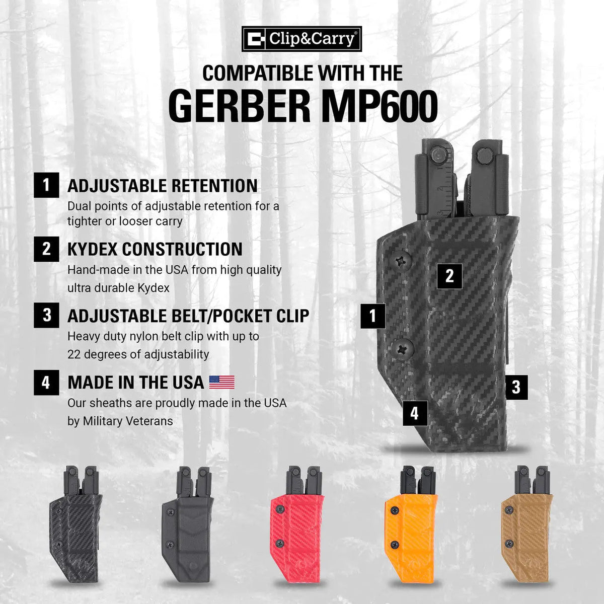 Kydex Sheath for the Gerber MP600