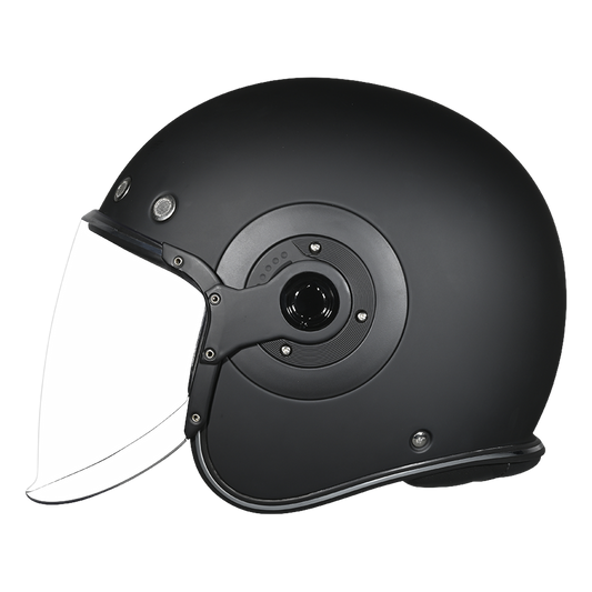 D.O.T. & ECE Daytona Retro Jet- Dull Black