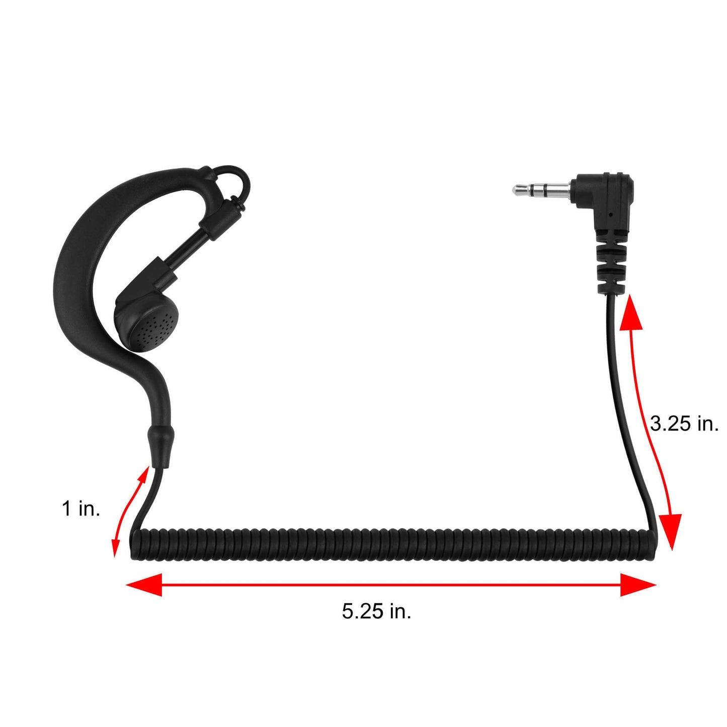 Mic & Ear Hook Earpiece Radio Kit - Quick Disconnect (Hirose) Harris(L3Harris) HDP250 Momentum & DMR Series