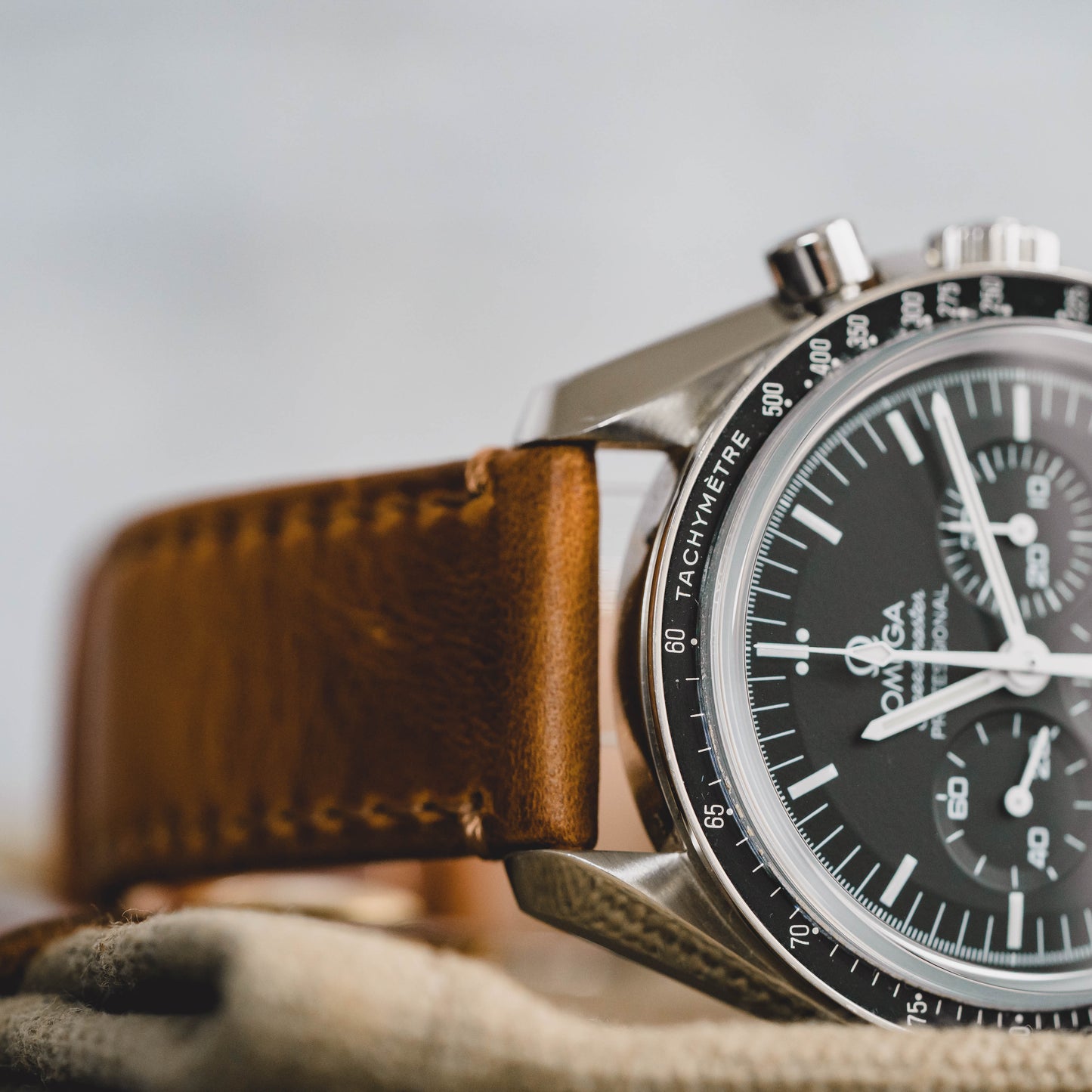 Weathered Brown Leather Watch Band