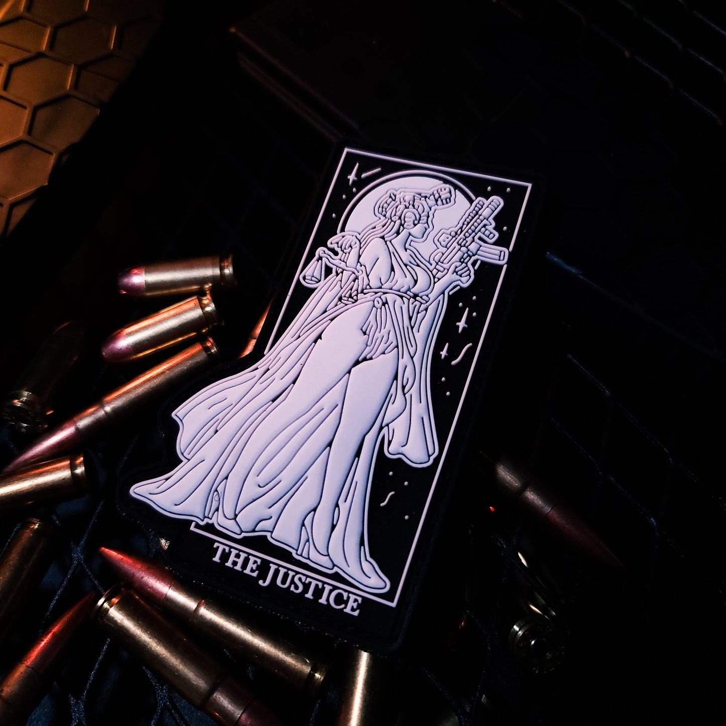 GITD Lady Justice - 4" x 3" PVC Velcro Morale Patch