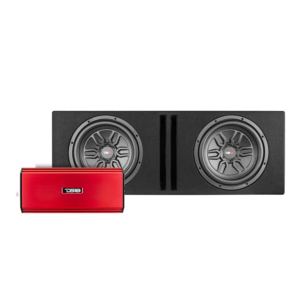 Bass Package 2 X SLC-MD12 In a Ported Box with S-1500.1/RD Amplifier and 4-GA Amp Kit 250 Watts Rms