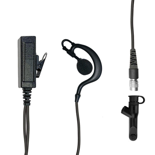 Mic & Ear Hook Earpiece Radio Kit - Quick Disconnect (Hirose) Harris/Tait TP3000/7110/7100/8000/9000 Series