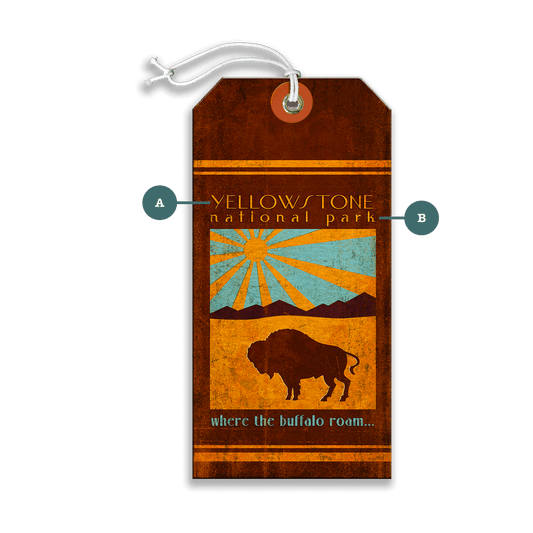 Where the Buffalo Roam - Luggage Tag