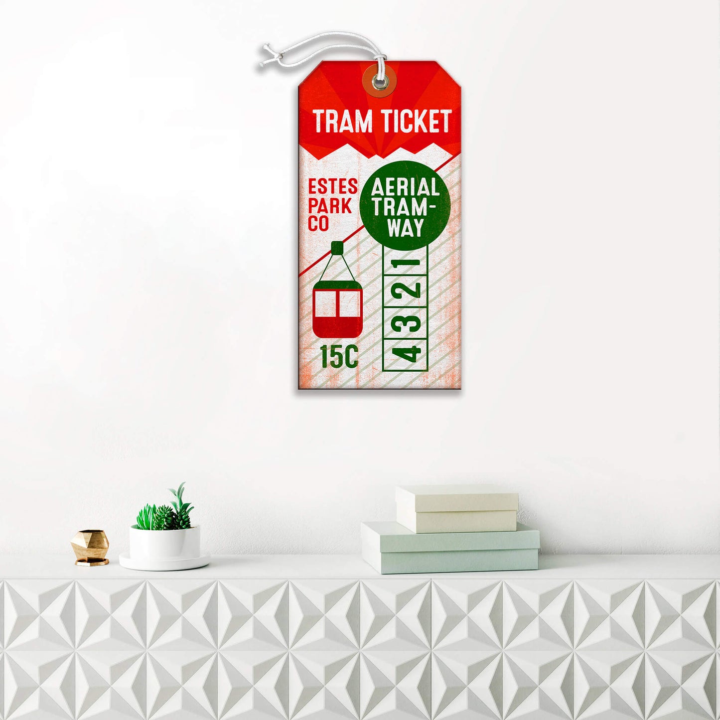 Estes Park Tram Ticket - Luggage Tag
