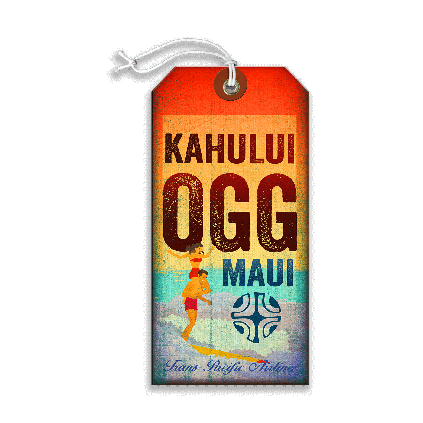 Trans Pacific Airlines: Kahului - Luggage Tag