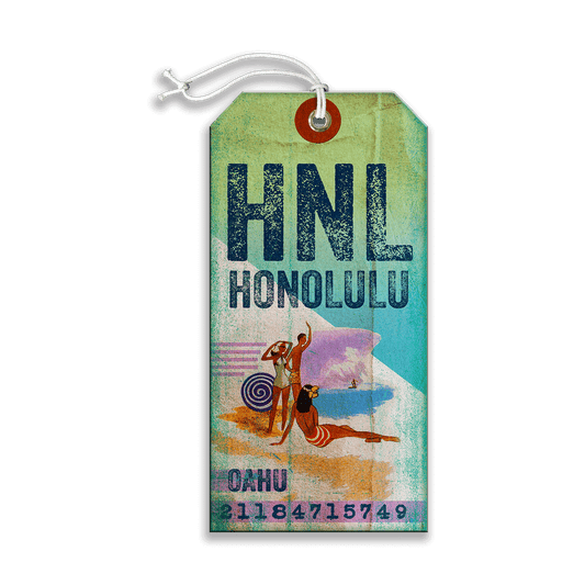 Honolulu: Sunset Waves - Luggage Tag