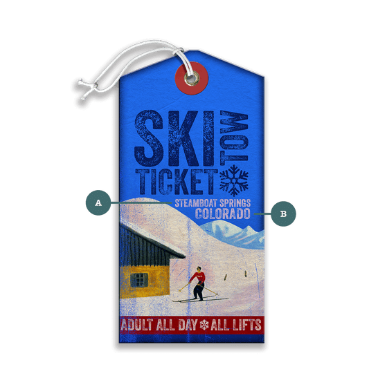 Adult All-Day Lift Ticket - Luggage Tag