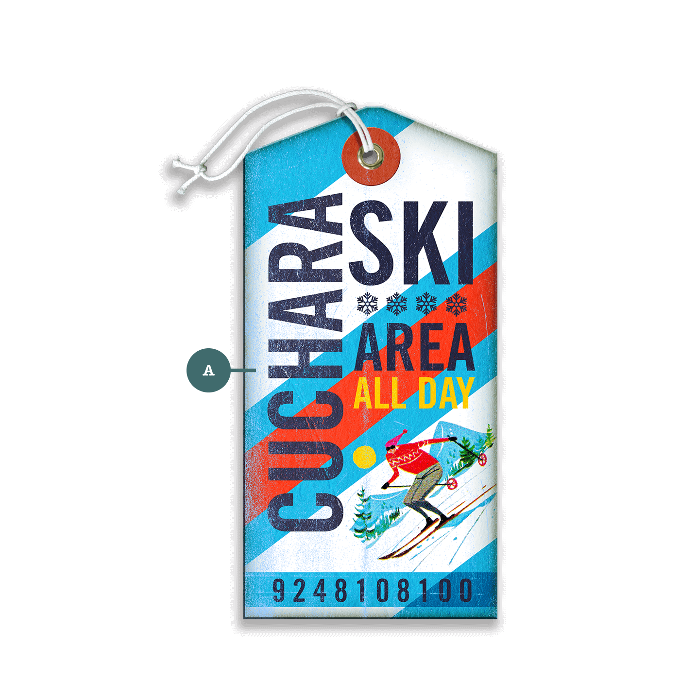 Ski Area Lift Ticket - Luggage Tag