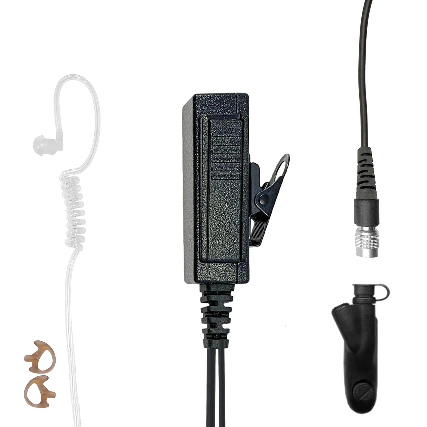Mic & Earpiece Radio Kit - Quick Disconnect (Hirose) Motorola: HT750/1250/1550, MTX850/950/960/8250/9250, PR860 & More