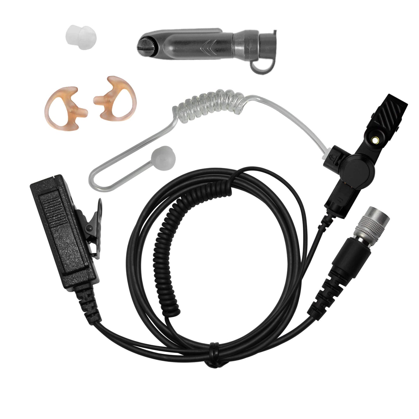 Mic & Earpiece Radio Kit - Quick Disconnect (Hirose) Motorola/Retevis/Ailunce: EX500/560/XLS, EX600/600/XLS, GL2000, GP328/338/PLUS, RT Series, HD1, HD2, Siyata, Simoco & More