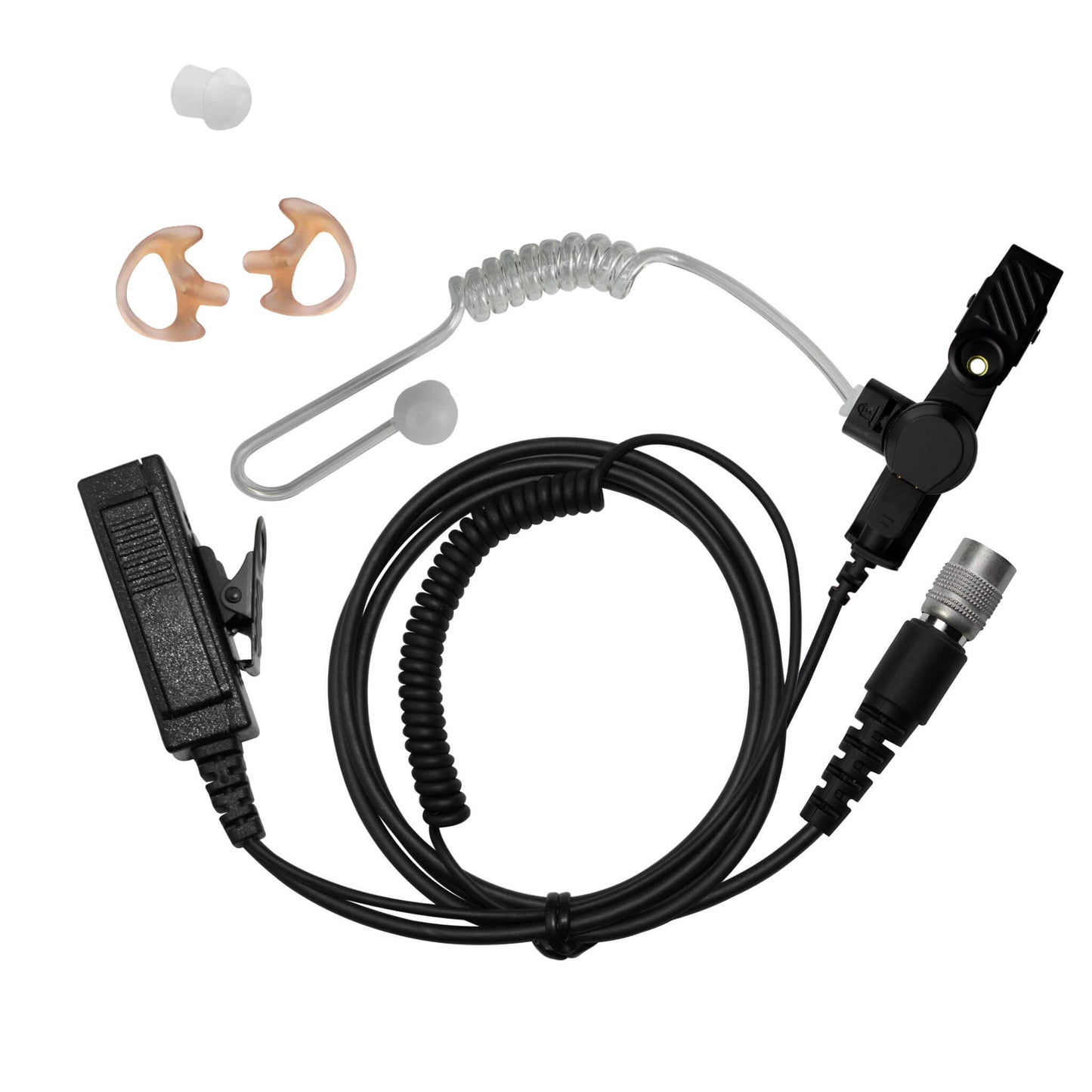 Mic & Earpiece Radio Kit - Quick Disconnect (Hirose) 2 Pin Motorola HYT Tekk BearCom Yaesu Blackbox & More