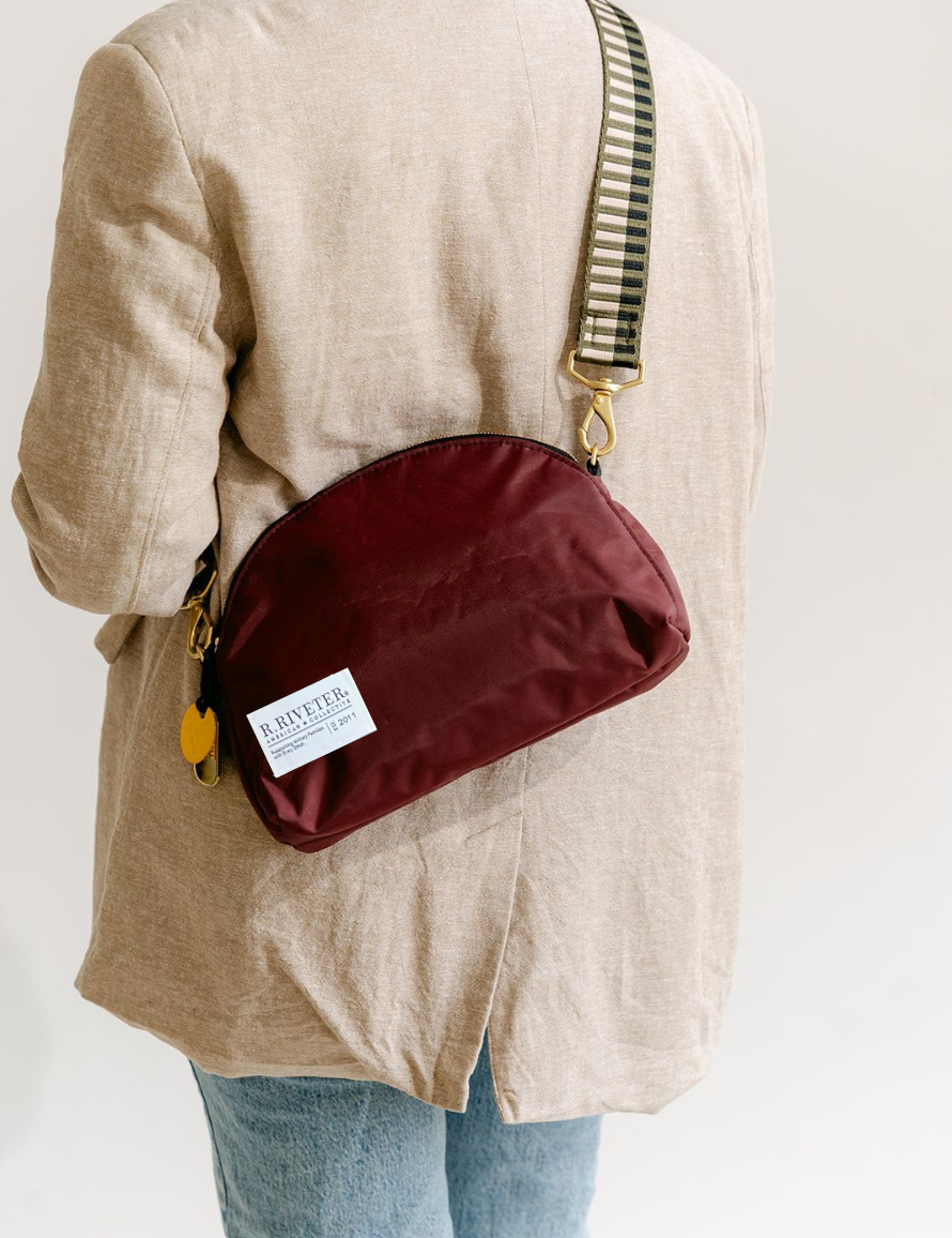 Hopper | Wine Nylon + Geo Webbed Strap