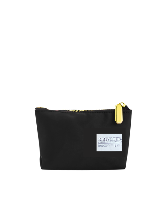 Lucy Mini Zipper Pouch | Black Nylon
