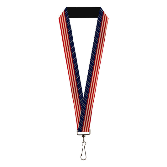 Lanyard - 1.0" - American Flag Stripe