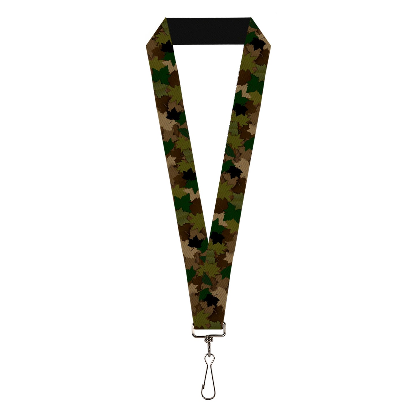 Lanyard - 1.0" - Leaf Camo Browns Greens Black