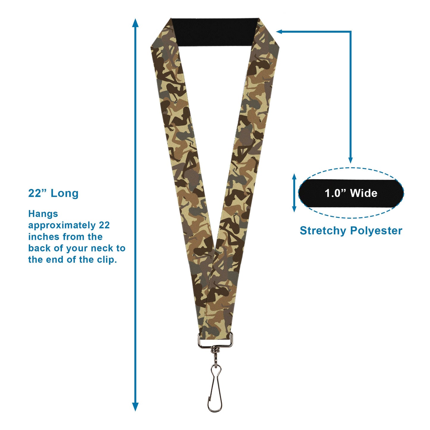 Lanyard - 1.0" - Mud Flap Girls Camo Browns