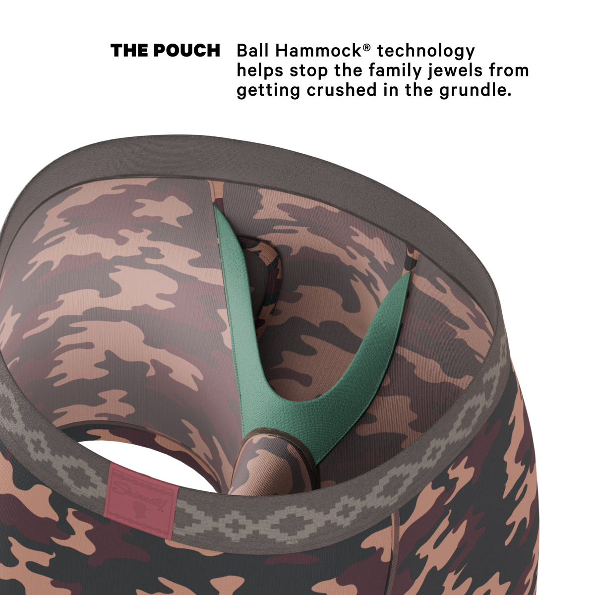 The Camo Corbina | La Matera x Shinesty Camouflage Ball Hammock® Pouch Underwear With Fly