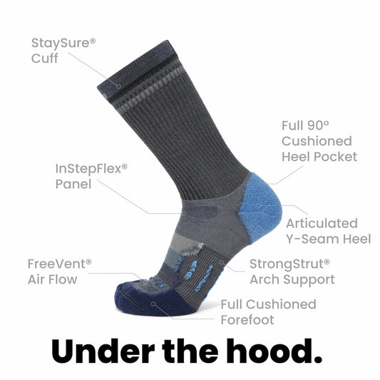 8 Pairs Lake - Hike Crew Lightweight Merino Wool Sock