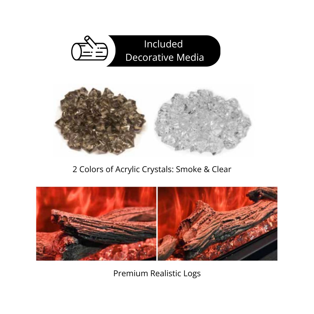 Modern Flames "Landscape Pro Slim" Smart Electric Fireplace, Sizes: 44" - 96"