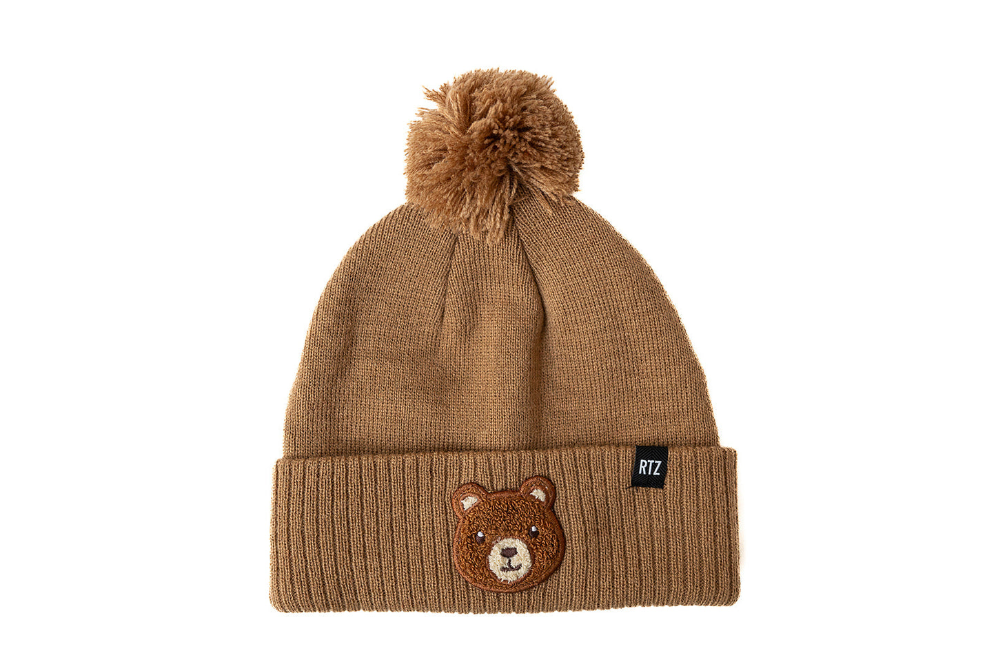 Teddy Bear Patch Pom Pom Hat