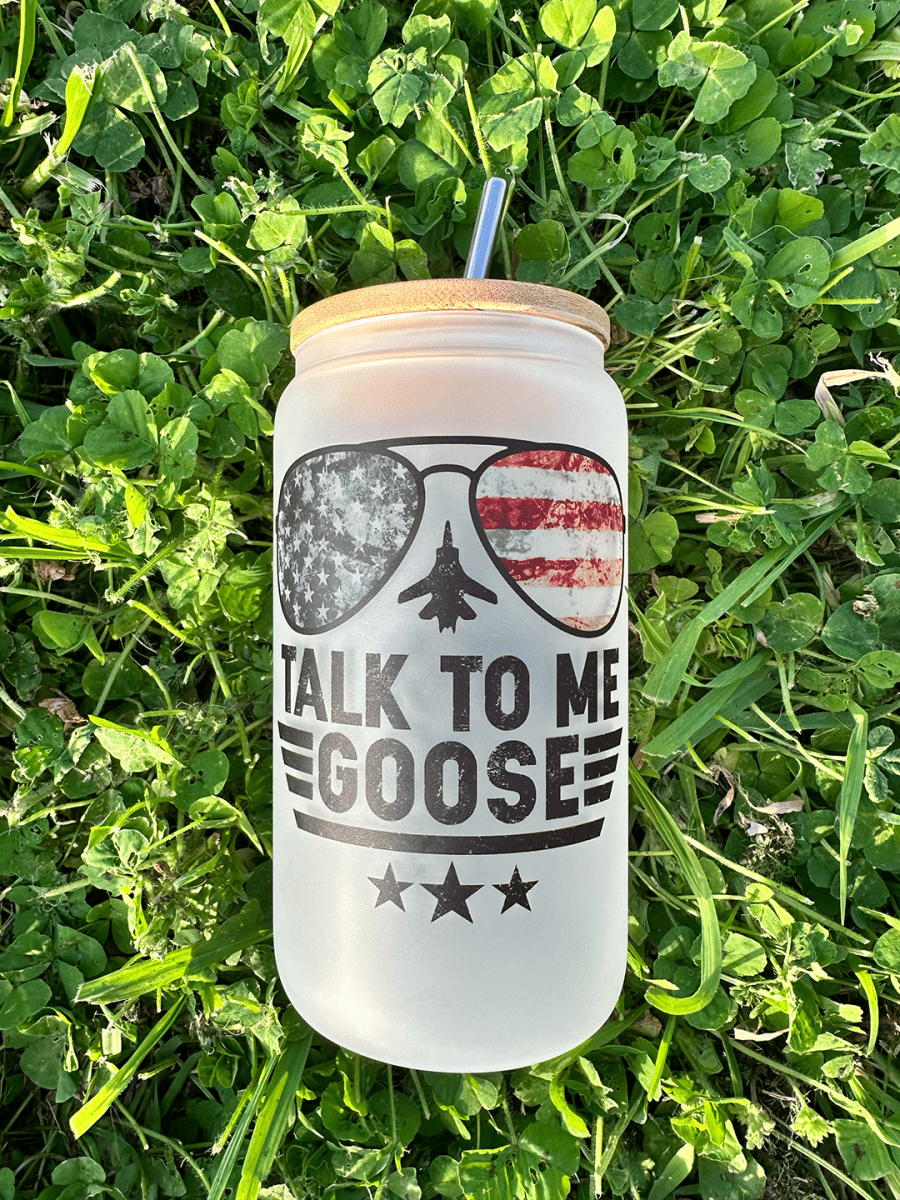 Man Cave Apparel Talk to Me Goose Glass