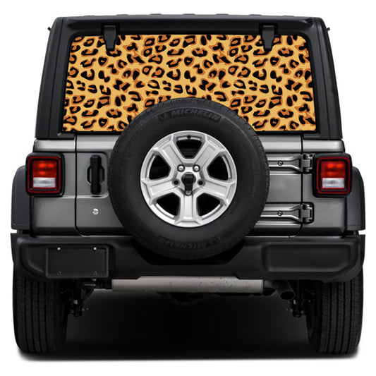 Leopard Print Rear Window Decal