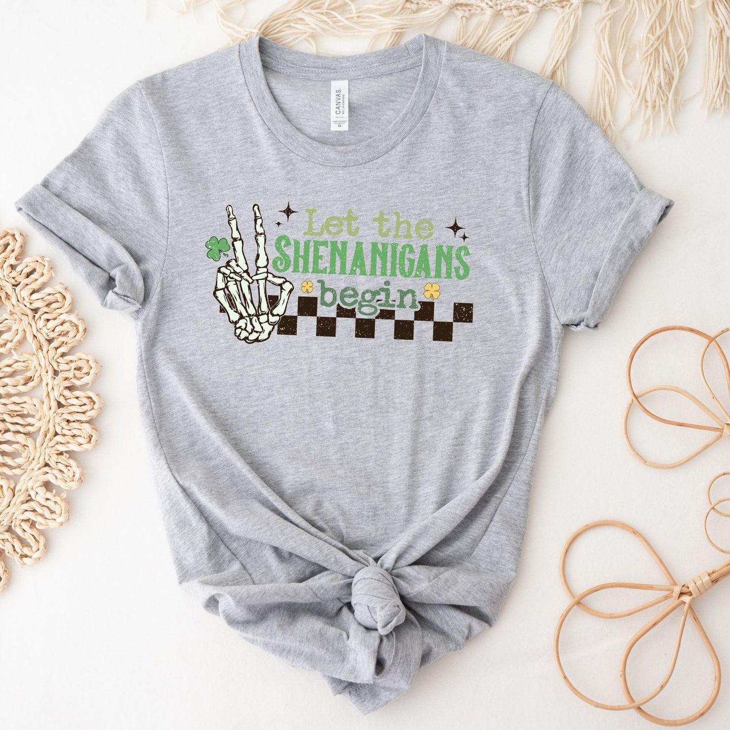 Let the Shenanigans Begin Skeleton St. Patrick's Day T-Shirt