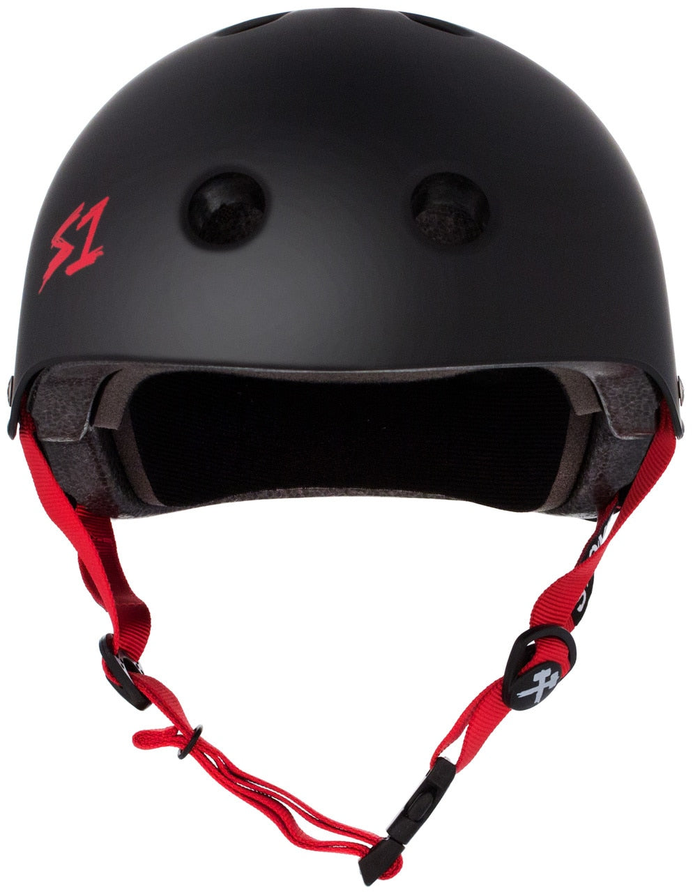 S1 Lifer Helmet - Black Matte/Red Straps