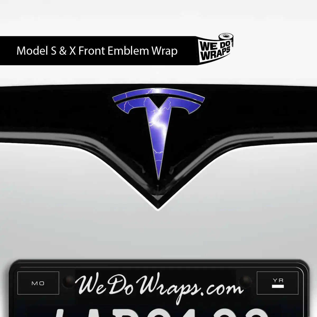 Lightning Tesla Emblem Decals (Front + Back) | Model S