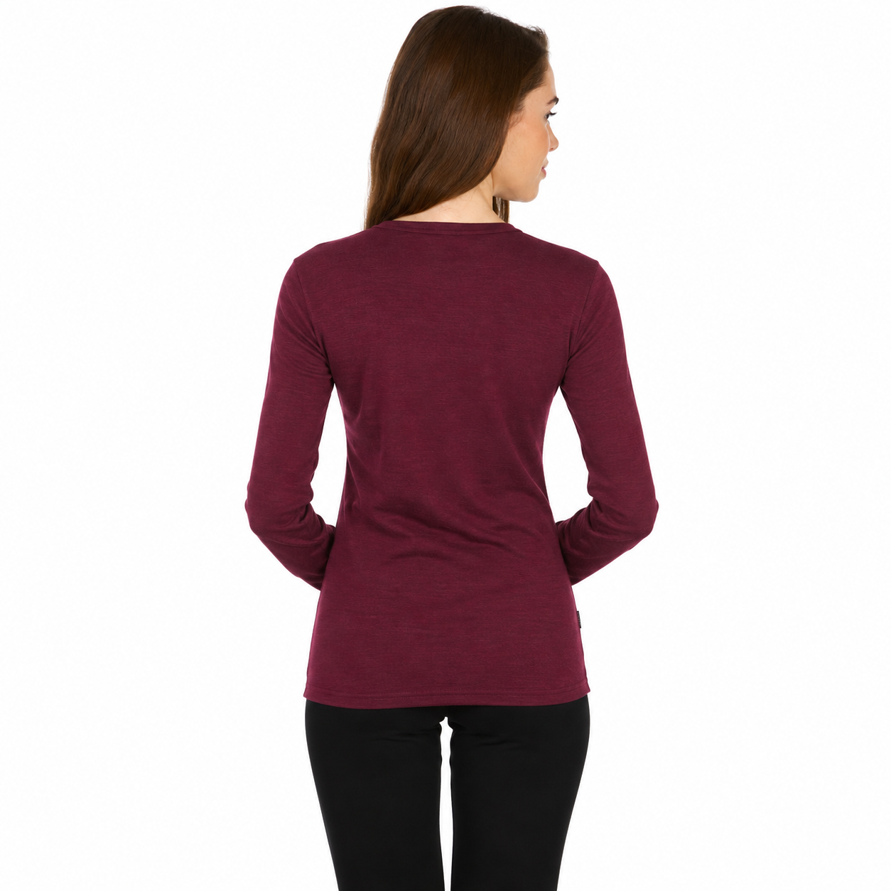 Lightweight Women's Wool Crew Top - 100% Merino Wool
