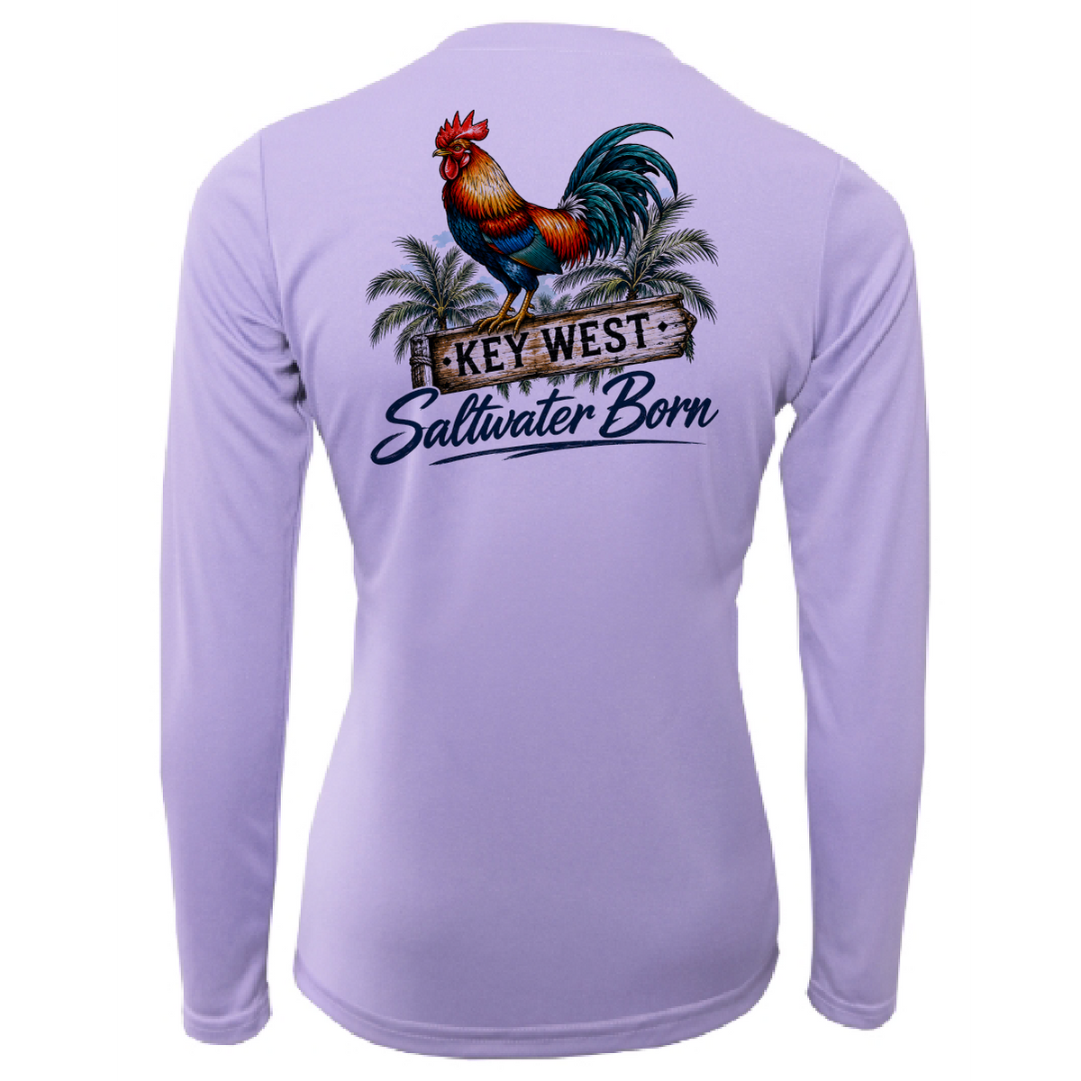 Key West, FL Rooster Women's Long Sleeve UPF 50+ Dry-Fit Shirt