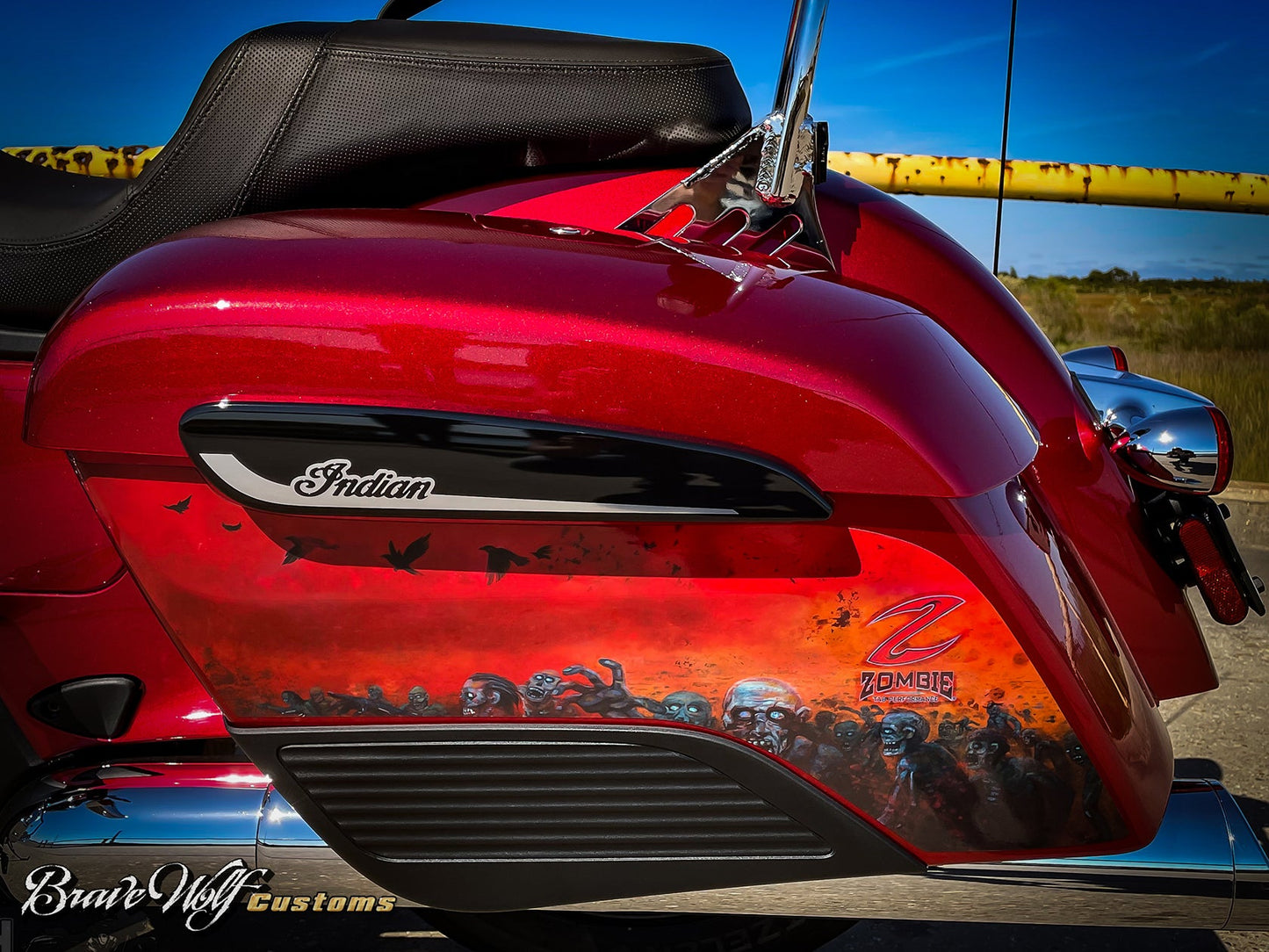 TAB Performance Zombie Saddlebag Decals for Challenger/Pursuit (Red)