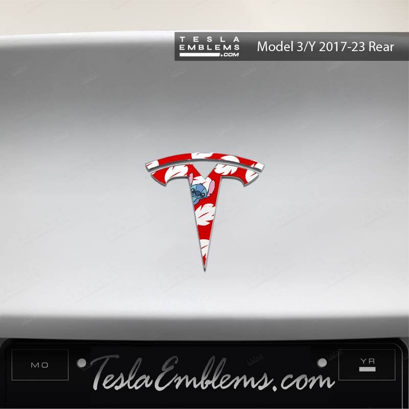 Lilo & Stitch Tesla Emblem Decals (Front + Back) | Model 3
