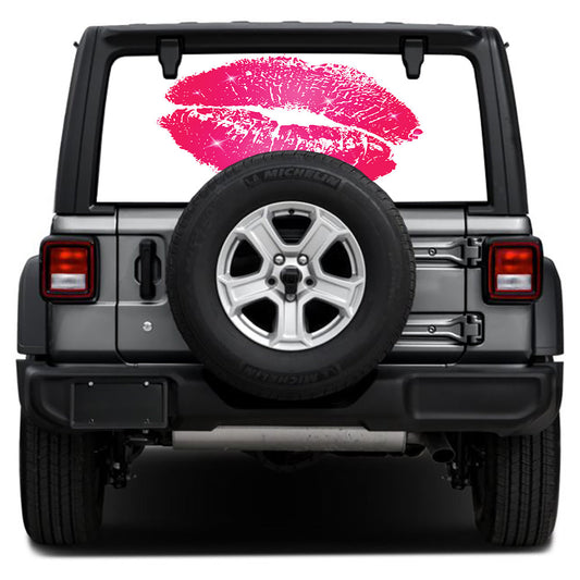 Lips Rear Window Decal