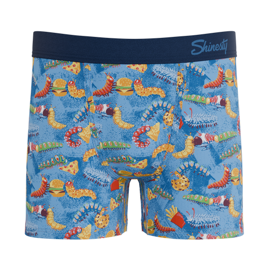 The Little Nibbles | Junk Food Caterpillars Boy's Boxer Briefs